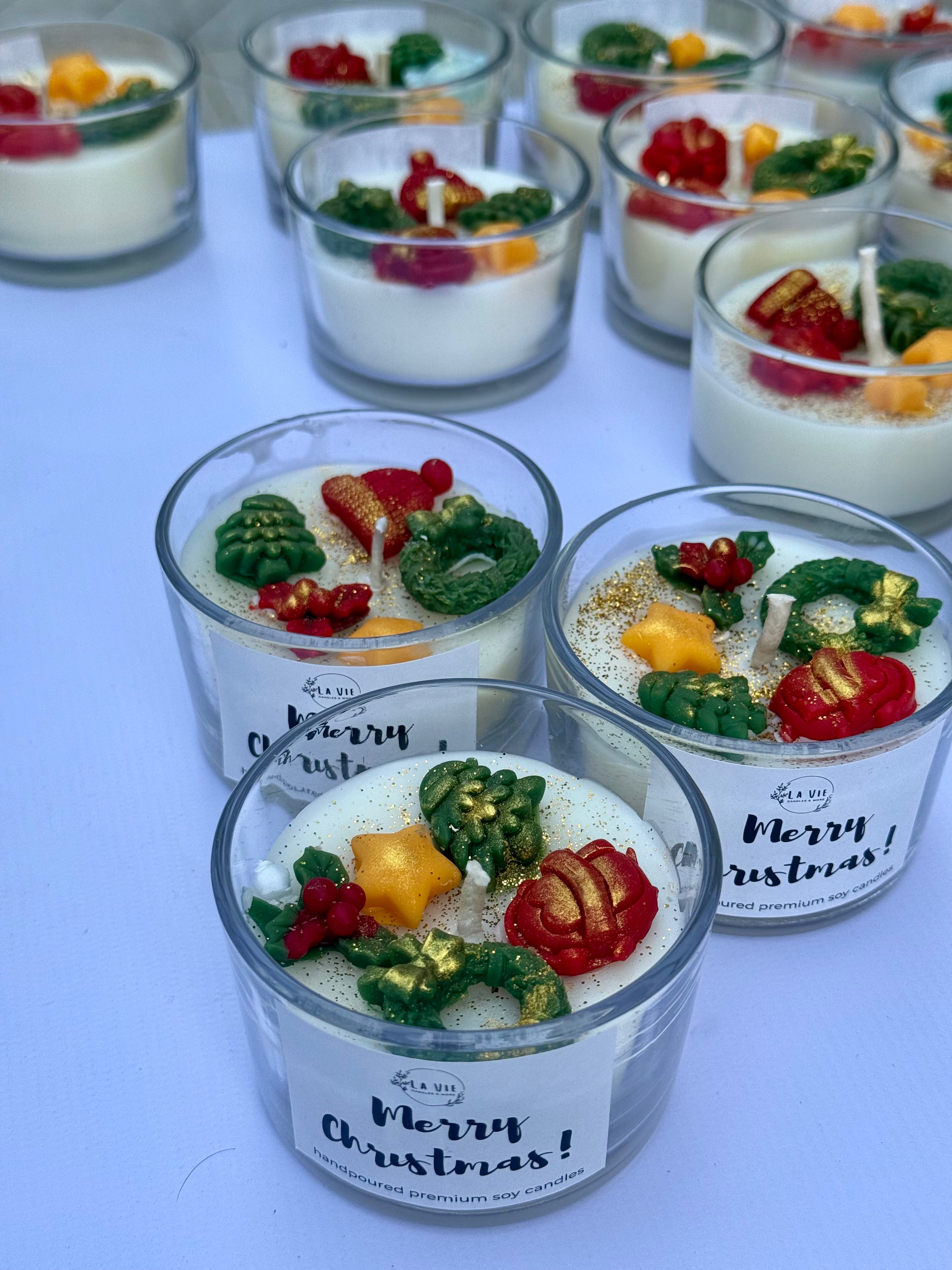 Santa Land Cupcake Candles