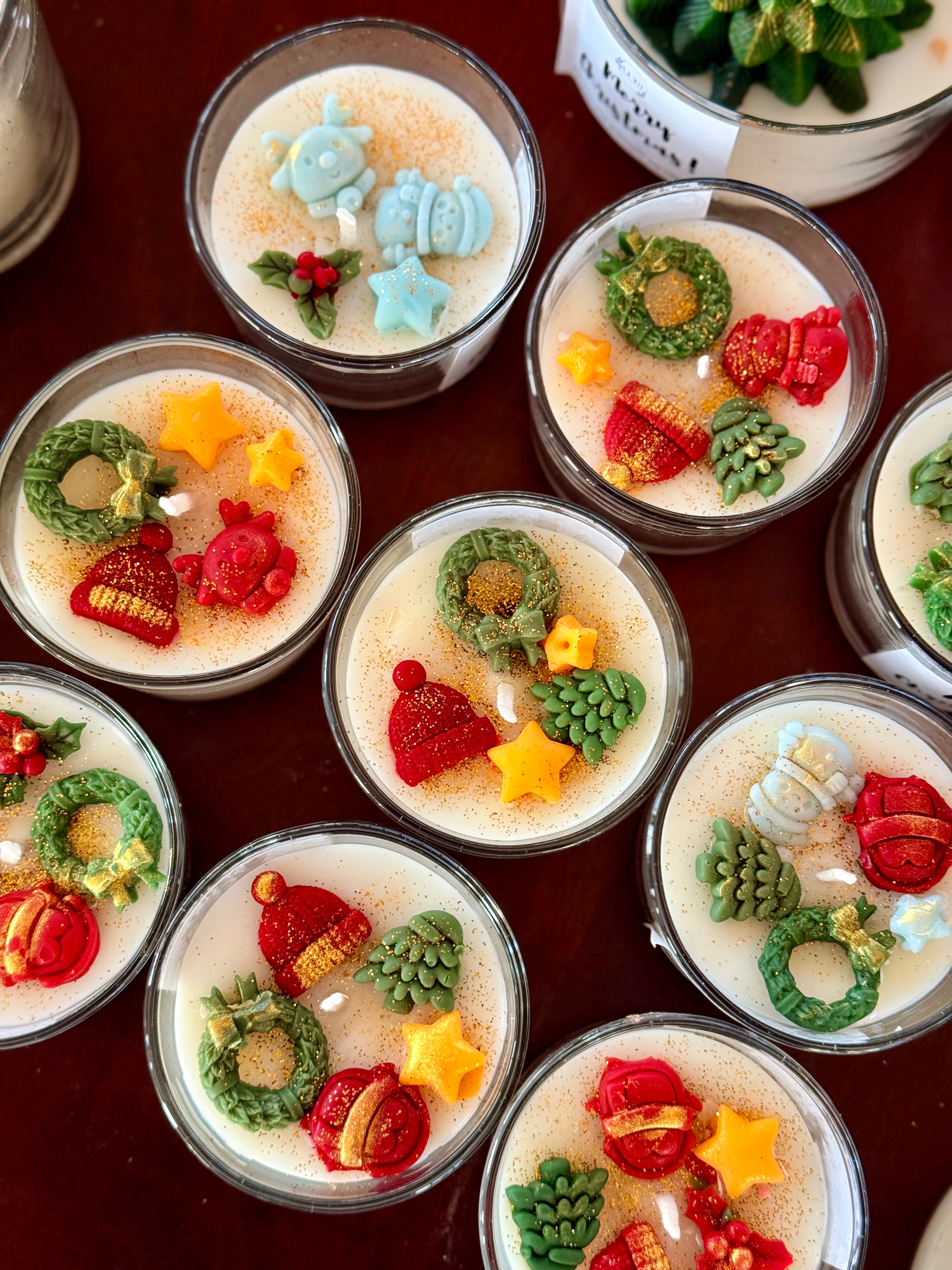 Santa Land Cupcake Candles