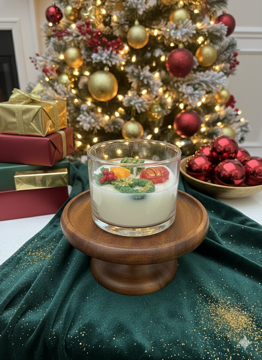 Santa Land Cupcake Candles